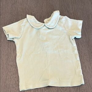 Kate Quinn Cream Short Sleeve Tee with Peter Pan Collar